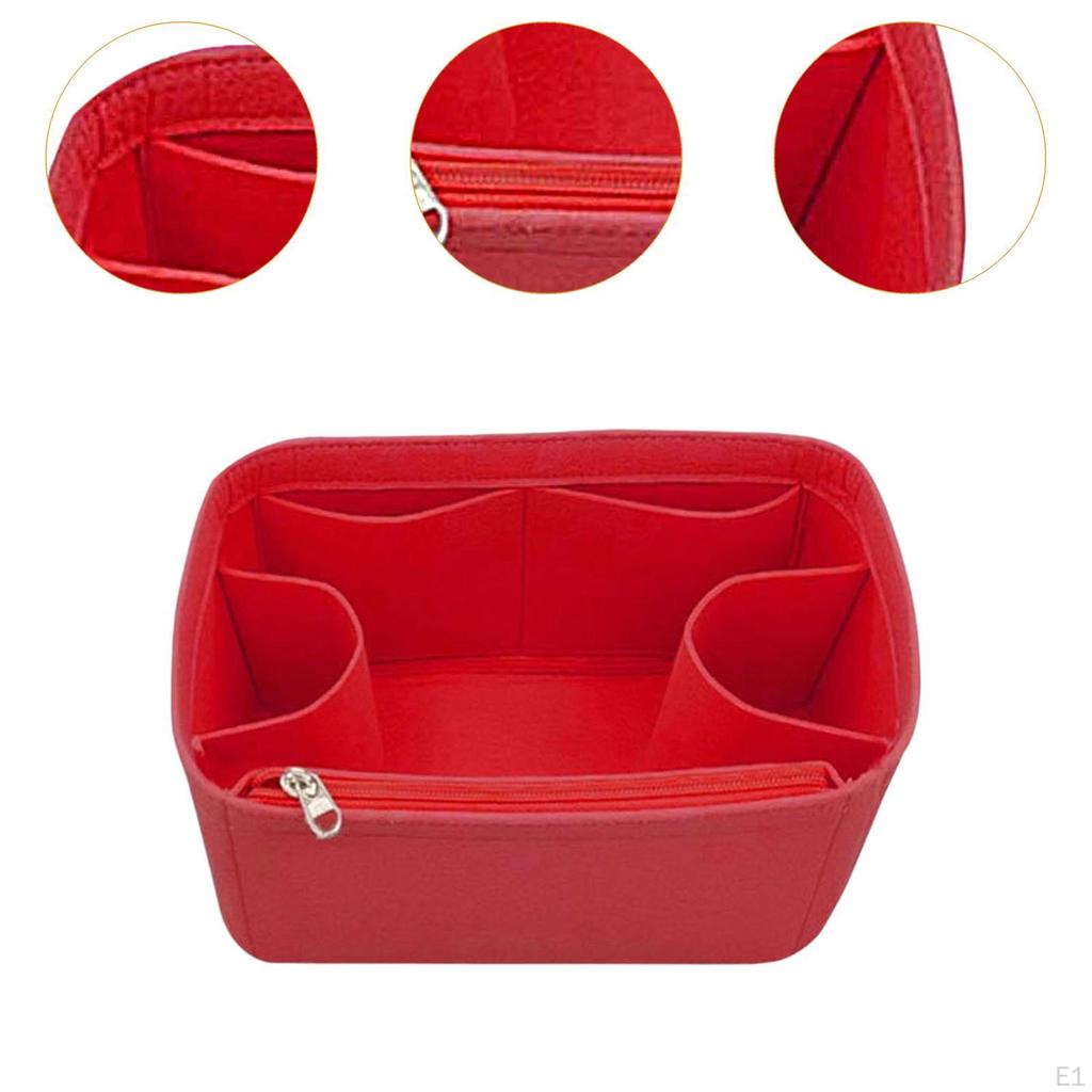 Beach Bag Organizer Lightweight Cosmetic Felt Handbag Organiser