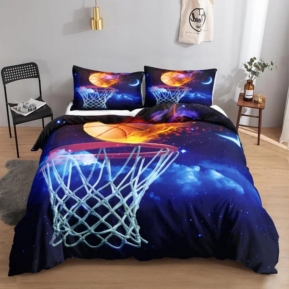 

Баскетбольный комплект постельного белья Баскетбольные комплекты постельного белья Полная коллекция спортивных игр Пододеяльник для детей Мягкий полиэстеровый чехол Qulit 70x133cm 2pcs
