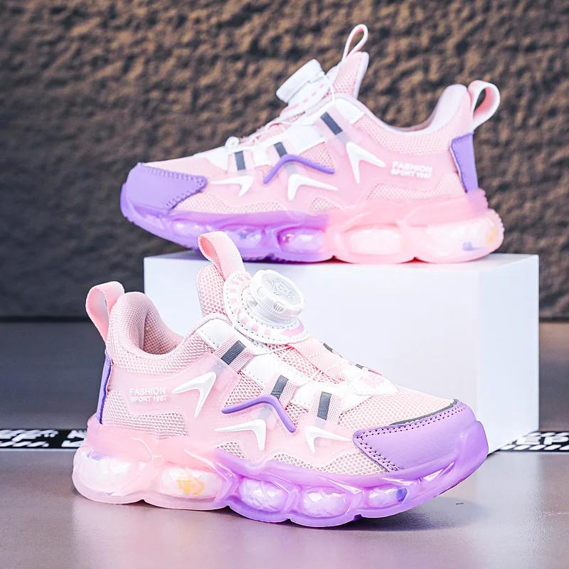 

Childrens Sneakers Casual Mesh Breathable Flat Walking Shoes Fashion 2024 Trendy Girls Tennis Shoes Kids Sports Shoes for Boy EU39 рожевий
