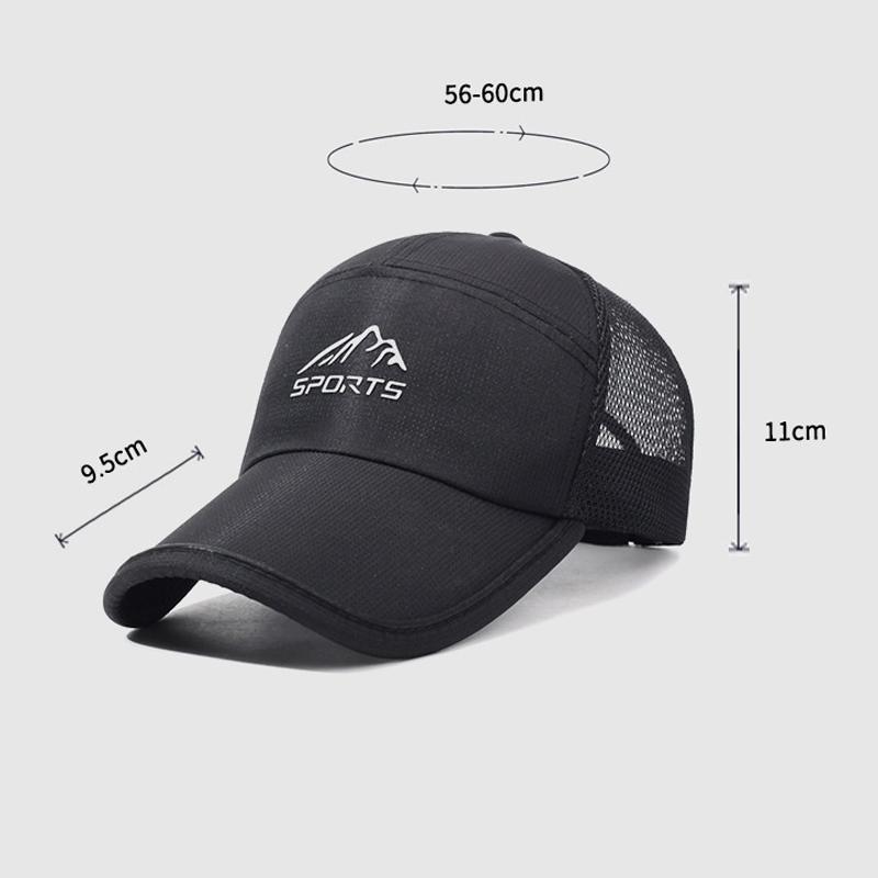 Summer Cap Men's Quick-Drying Breathable Outdoor Sunscreen Sun Hat Sports Running Baseball Cap