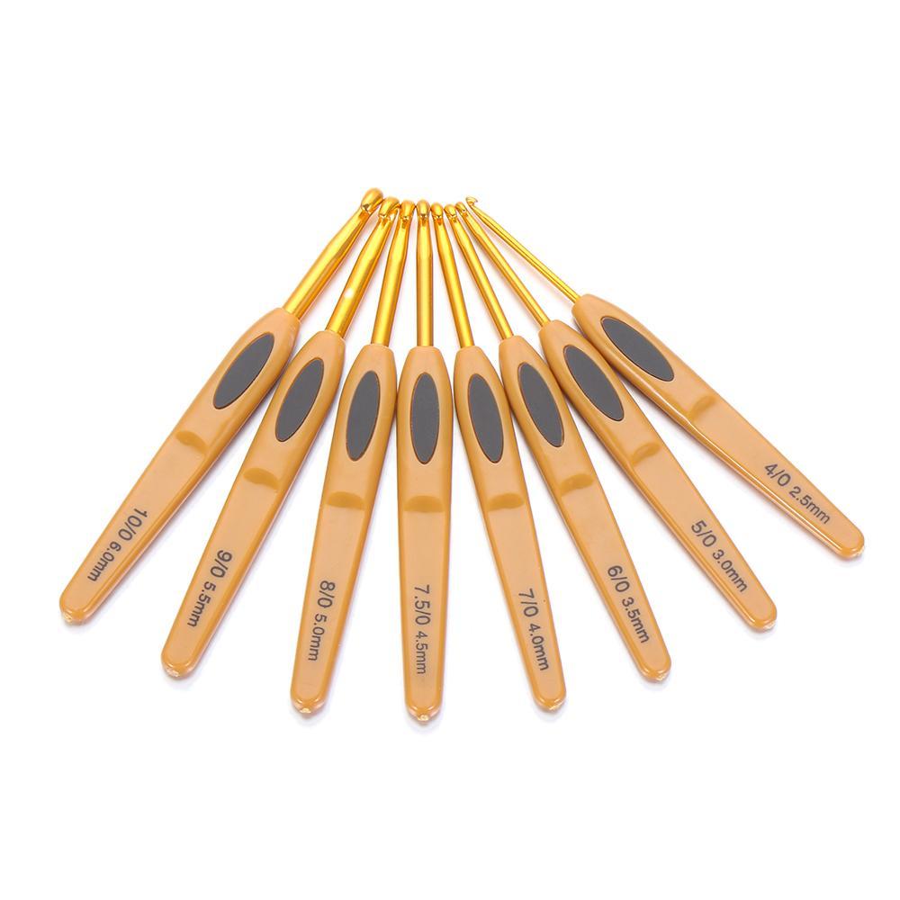2.5mm-6mm Aluminum Handmade Crochet Hooks Weave Tools Knitting Needles Yarn Crochet