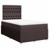 Cadre de lit avec matelas - Maison Exclusive - 120x190cm - Tête de lit réglable - Tissu marron foncé