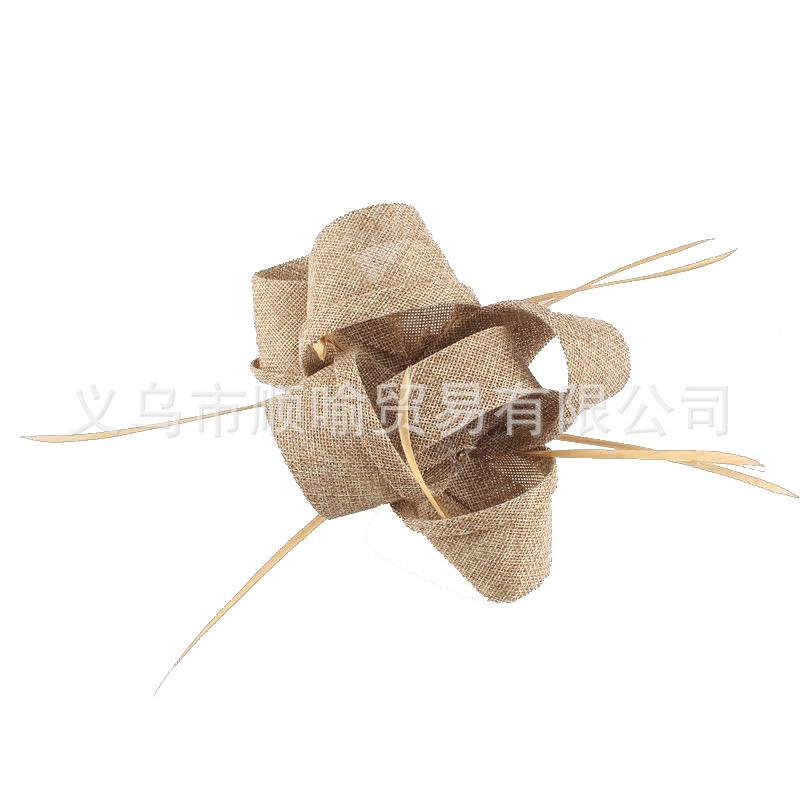 Wassermelonenrot Exquisites Schleifen-Stirnband Imitation Hanfgarn Kopfbedeckung Britische Haaraccessoires Society Ball Empfang