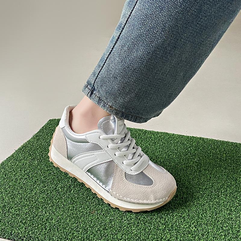 Beige retro versatile platform casual Forrest Gump shoes women's 2025 new summer height increase lightweight sports dad shoes