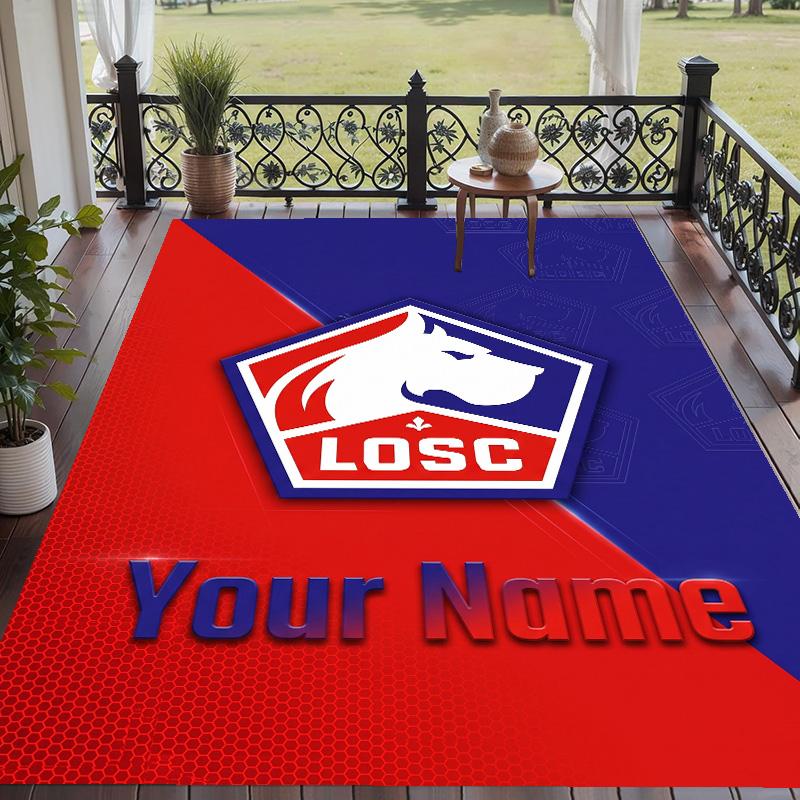 Custom Text Printed Rug LOSC Lille Non Slip Floor Carpet For Home Room Decor