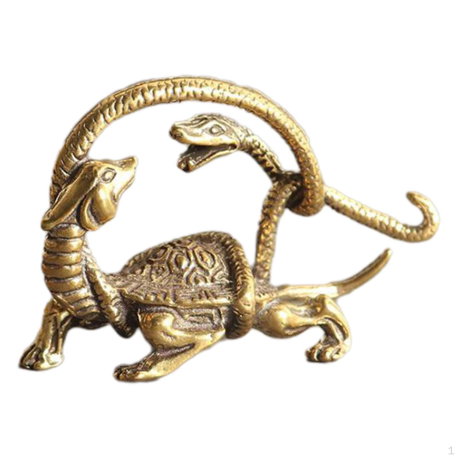 

Brass Animal Figurine for Decor Striped turtle