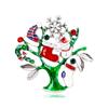 New 1Pc Christmas Tree Party Enamel Tree Brooches Fashion Women MenCausal Office Brooch Pins Gifts New Year Clothing Decoration