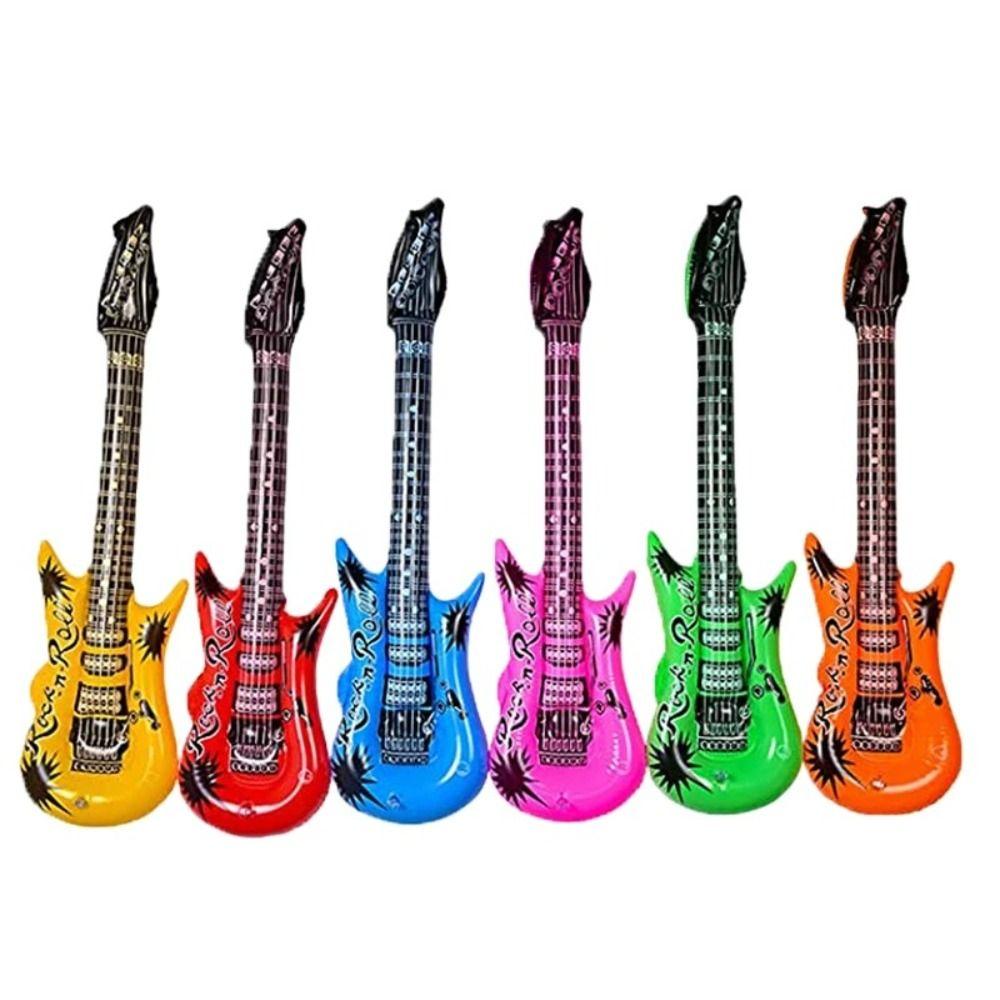PVC Inflatable Guitar Balloon Random Color Guitar Foil Balloons  Birthdays Party