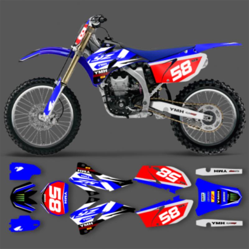 PowerZone Custom Graphics Backgrounds Decals Stickers Kits For YAMAHA YZF250 450 2006 2007 2008 2009 YZF250 YZF450