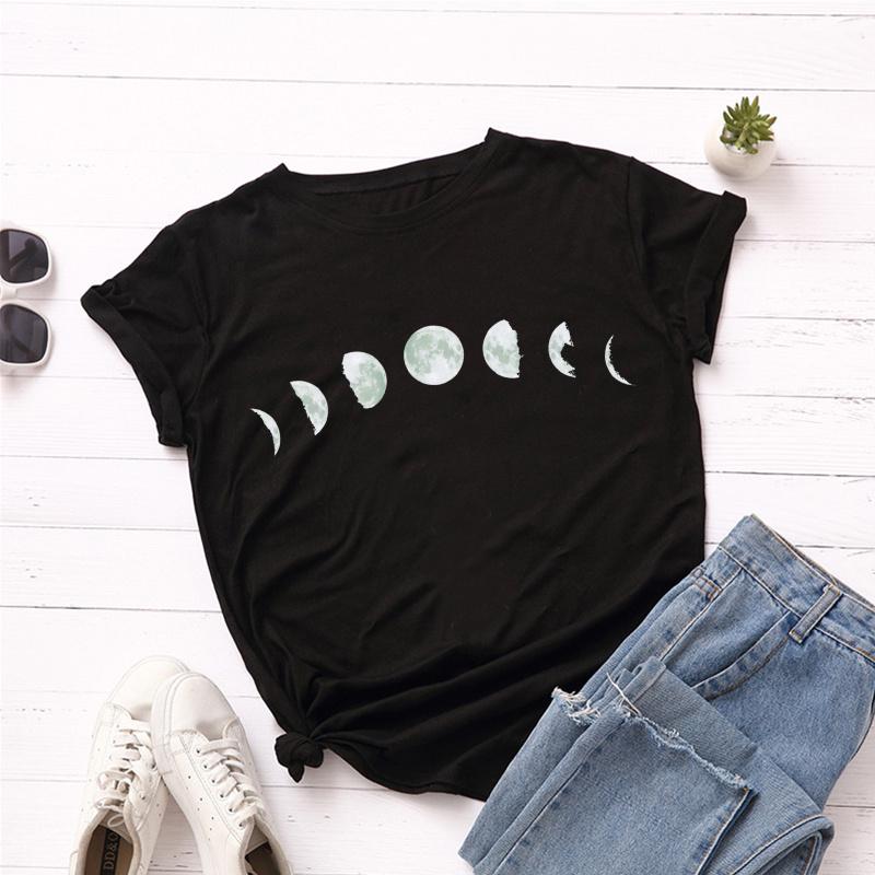 Damen Sommer T-Shirt Trend Print Retro Mode Kurzarm T-Shirts Lässig Bedruckte Oberteile