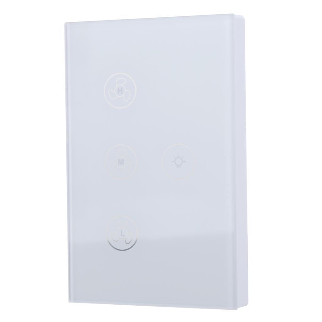 Smart WiFi Air Fan Lampe Touch Schalter Sprachsteuerung Kompatibel für Google Home 110 ‑ 240VWhite