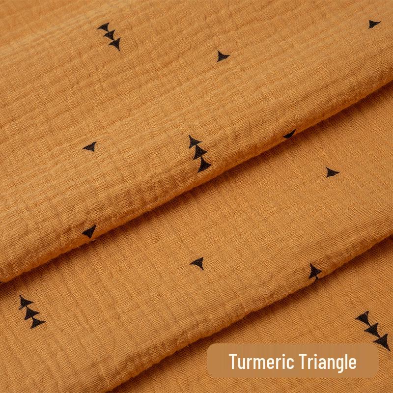 Pure Cotton Double-Layer Printed Crepe Fabric for Children's and Maternity Sleepwear
