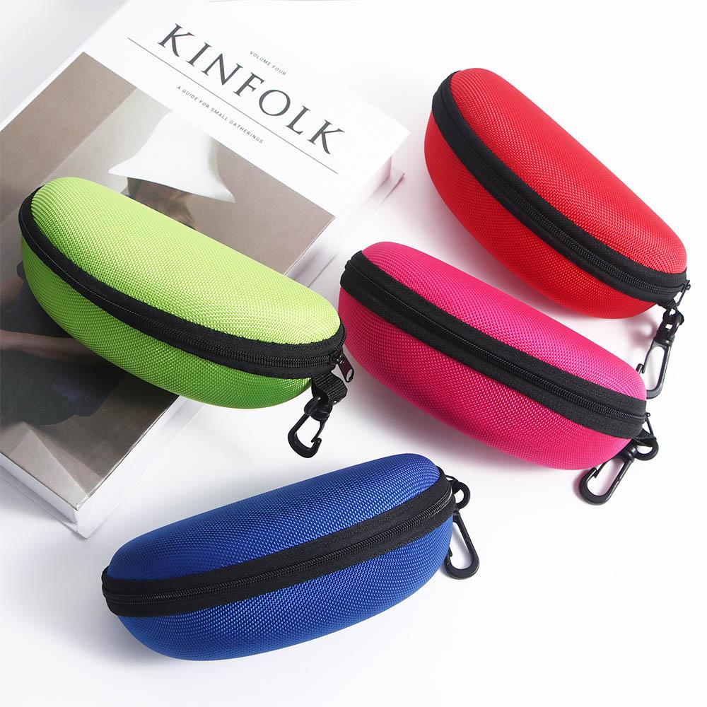 Hook Zipper Box Eyeglasses Protector Case Eye Glasses Box Sunglasses Bag Shell Clam Pouch Hard Case