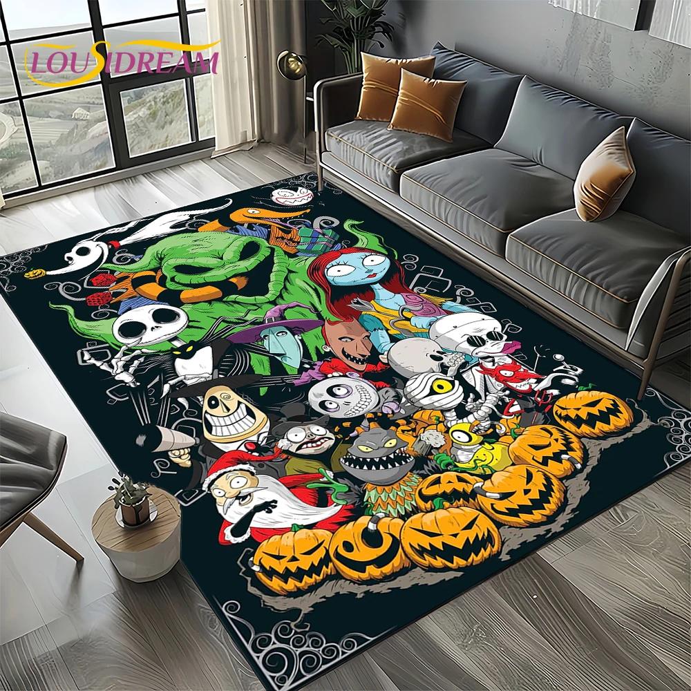 The Nightmare Before Christmas Cartoon Carpet Rug for Bedroom Living Room Home Sofa Decoration,kids Large Decor Floor Mat Gift