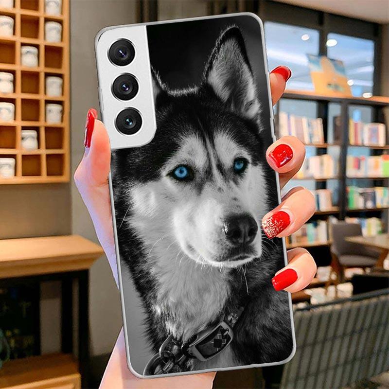 Siberian Husky Dog Cover Phone Case For Samsung Galaxy S26 S25 Edge S24 Ultra S23 S22 Plus S21 S20 FE Soft Fundas Shell Galaxy S
