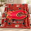 Calgary Flames Blanket Flannel Blanket Soft Cozy Plush Throw for Sofa Bed Lightweight Home Decoration Outdoor Camping