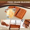 1pc Silicone Chocolate Bar Mold Non-Stick Wax Melt Mould for Protein Energy Bars Break Apart DIY Handmade Gift Chocolate Molds