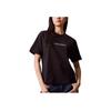 Calvin Klein Minimalist Letter Print Pure Cotton Breathable Short Sleeve T-Shirt Women Tops Black 40WH113-001