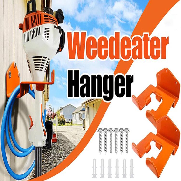 2pcs/Pack Wall Mounted Lawn Mower Dual Hook Stand Heavy Duty Storage Hanger