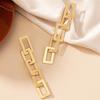 Trendy Exaggerated Chain Earrings - Women's Street Style Geometric Ear Studs