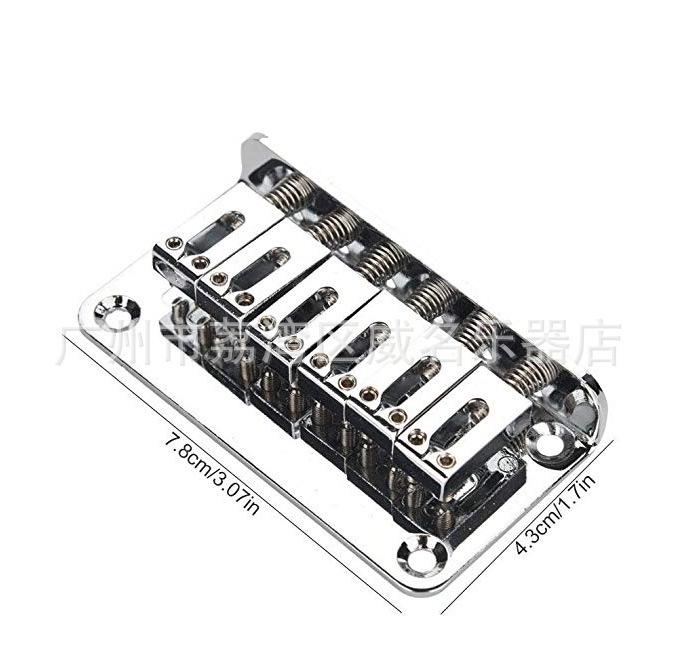 Electric Guitar Bridge Tailpiece 78MM Silver - Fixed String Bridge