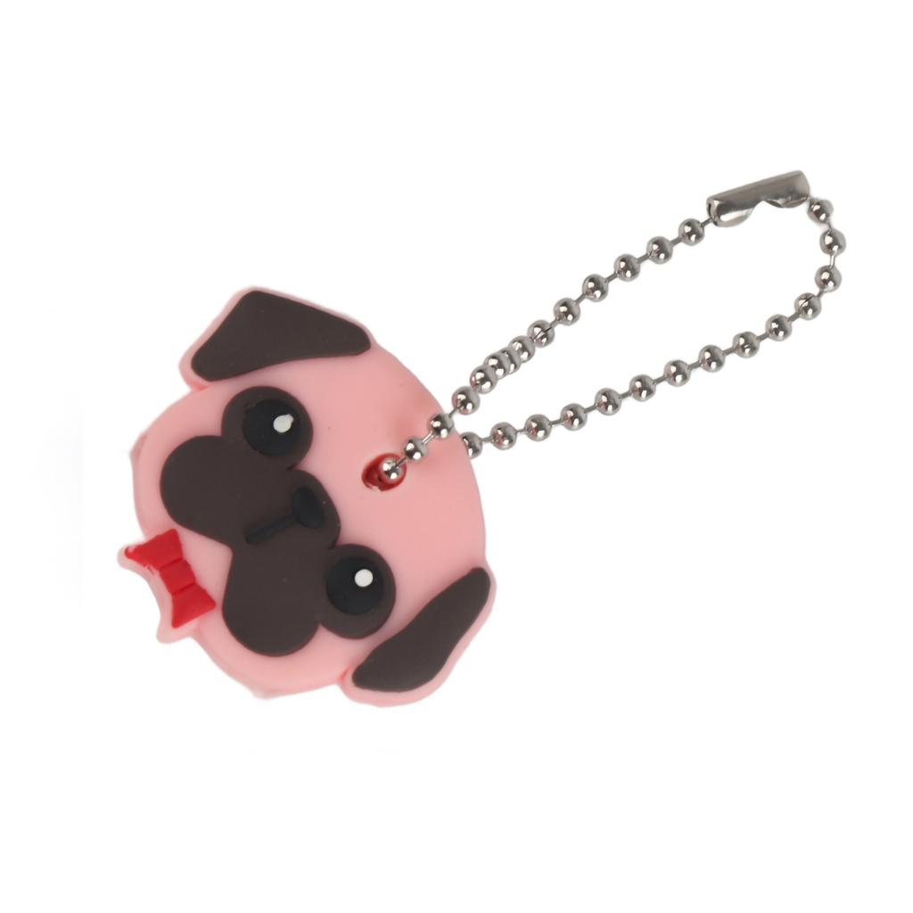 Red Bowknot Dog Key Protector, Cute Dog with Red Bowknot Key  , PVC Covers, Key ID  , Key Covers