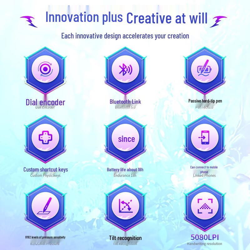 HUION Q630M Wireless Graphics Tablet