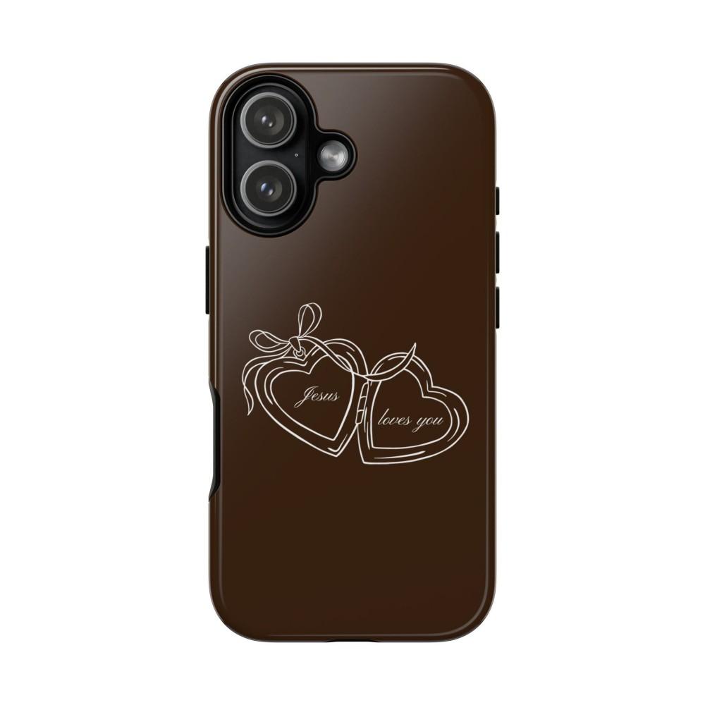 

Роскошный чехол Clmj с буквой Jesus loves you для iPhone 17 16 15 14 13 12 11 X XS XR Air Pro Max Plus Двухслойная задняя крышка iPhone 12