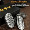 Three-Layer Structure Magnetic Push Card Metal Construction Fingertip Gyro  Anxiety Relief