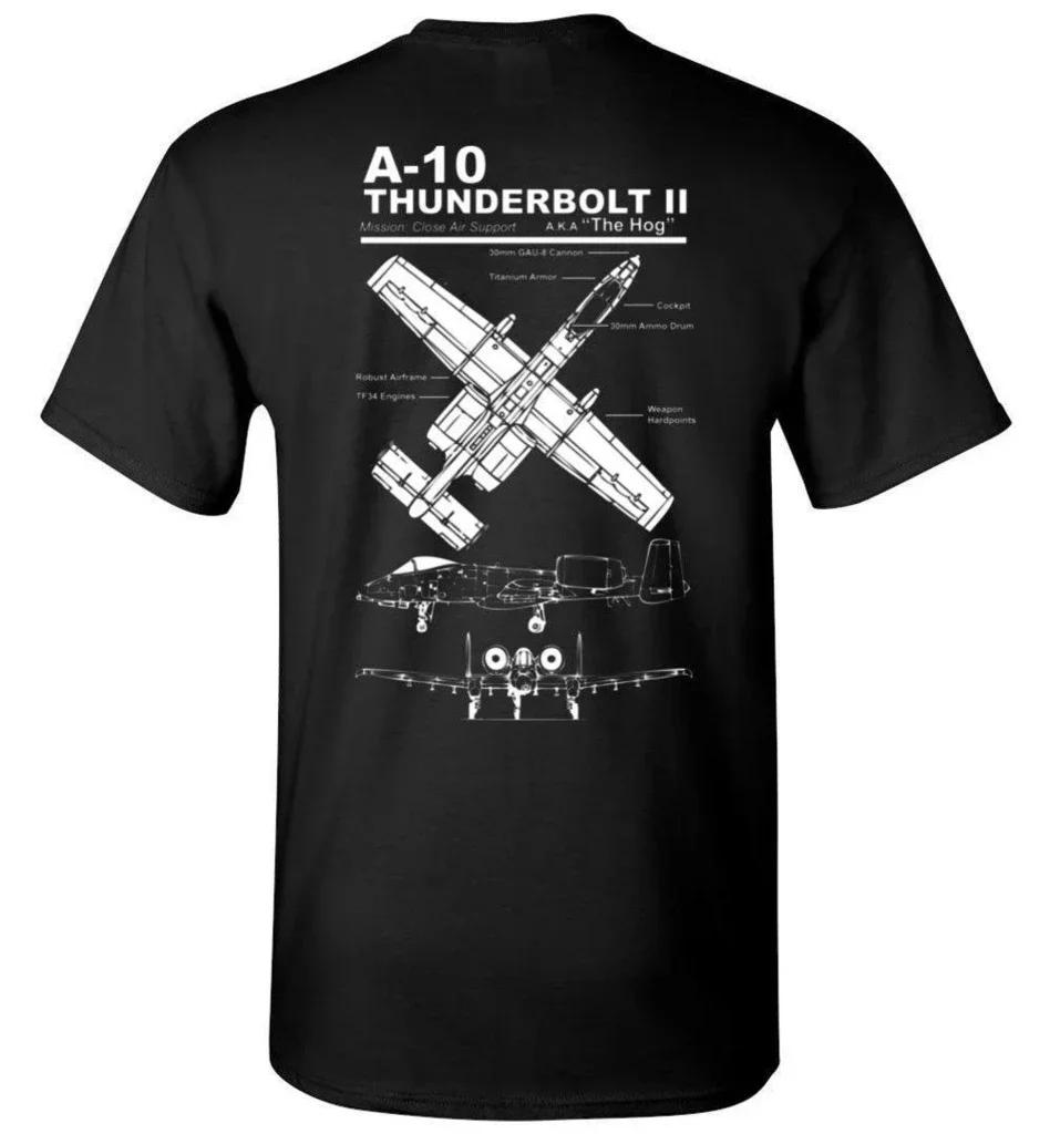 US Air Force A10 Thunderbolt II Warthog Attack Aircraft TShirt 100 Cotton ONeck Short Sleeve Casual Mens Tshirt Size S3XL