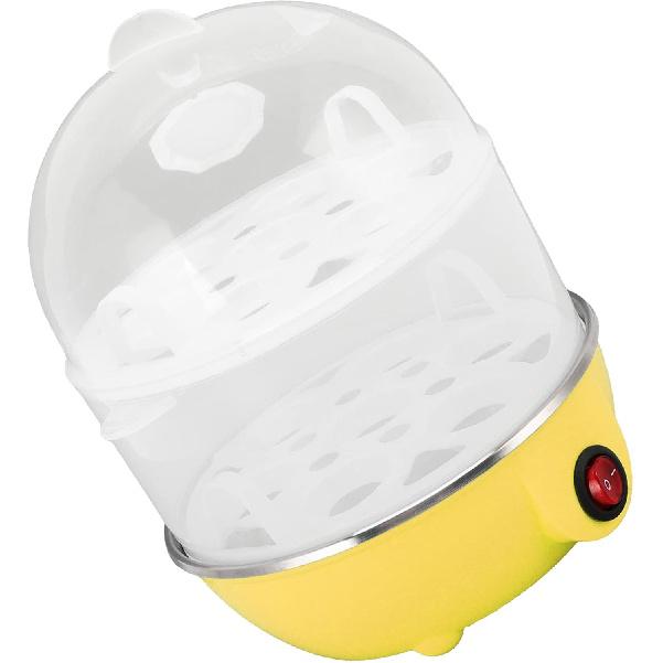 Rapid Electric Egg Cooker - Steamer for Hard Boiled, Poached, Scrambled Eggs & Omelets (2 Layers Yellow)