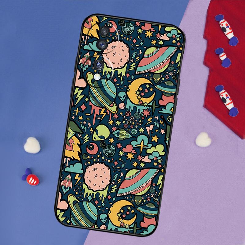 Cartoon Alien Case For Honor Magic 7 5 6 Lite Honor X9b X9a X8b X8a X8 X9 X9c 50 70 90 Lite 200 Pro Cover