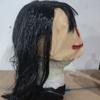 Spooky Scary Halloween Mask Full Face Mask Long Hair Demon Mask Ghost Cosplay Mask  Dress Party