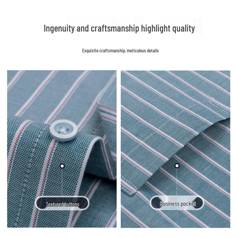 Chemise Casual d'Affaires à Manches Longues Anti-froissage pour Homme Luomeng