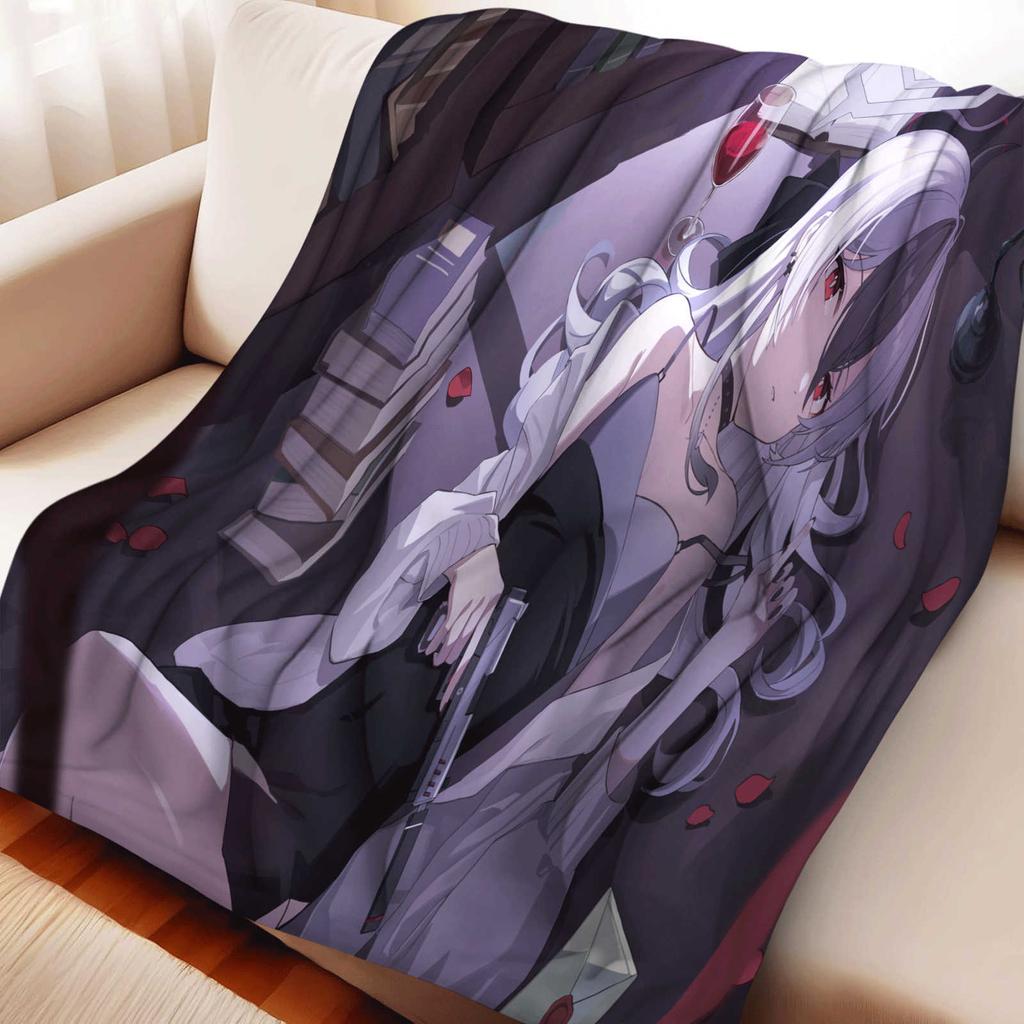 Cartoon Blue Archive Onikata Kayoko Flannel Blanket Cover Warm Soft Anime Blanket Multifunctional Decor Home Universal Blanket