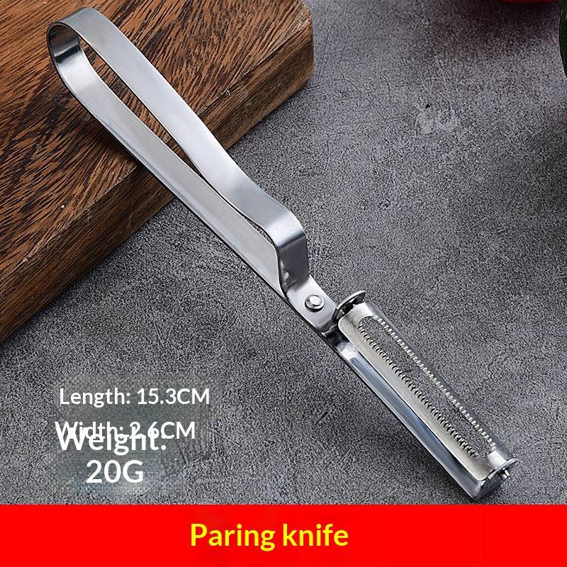 Stainless Steel Fruit Peeler 2-In-1 Bottle Opener Paring Knife Planer Sugarcane Potatoes Fruit Vegetables Scraping Kitchen Tools A6
