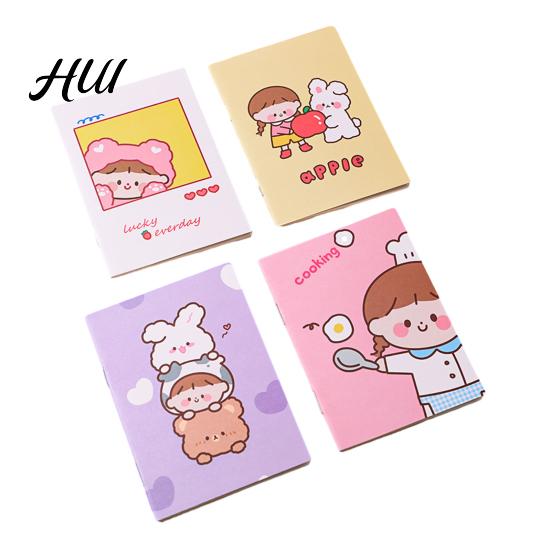 Pocket Notebook Cute 4Pcs Cartoon Set 64K Mini Notepad for Kids Students Smooth Paper Portable Ink Journal School Prizes And Party Favors Compact