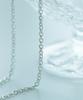 Alleun Silver 925 Round Oval Chestnut Chain Necklace