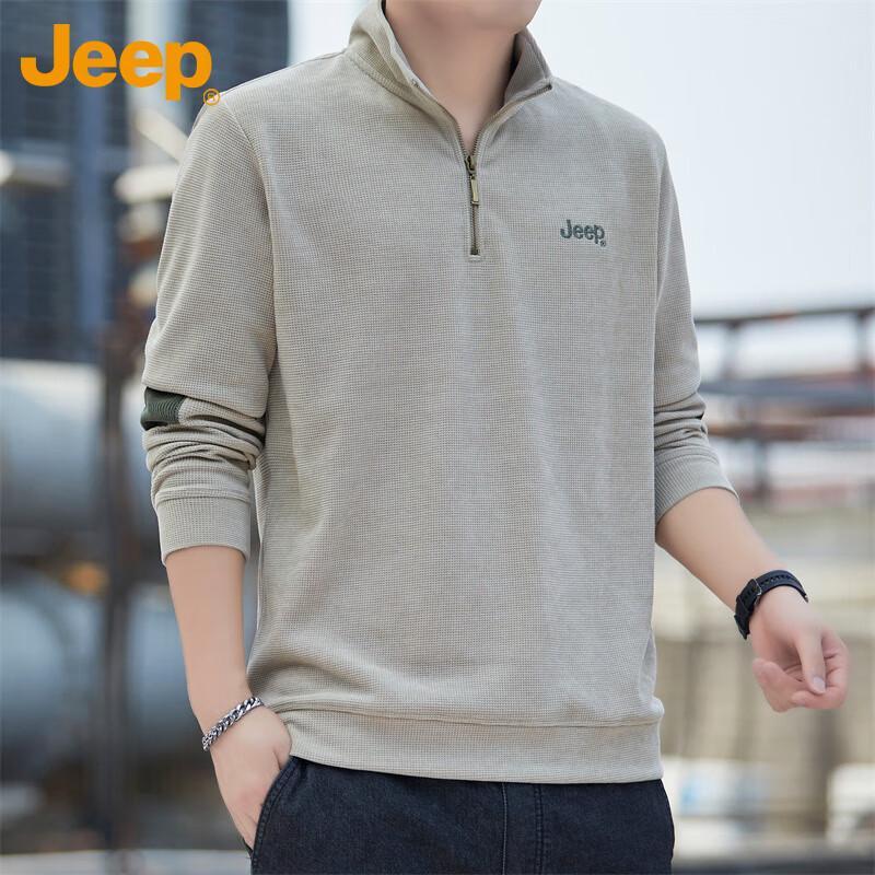 Jeep Men s Stand-Collar Zipper Sweatshirt 2XL
