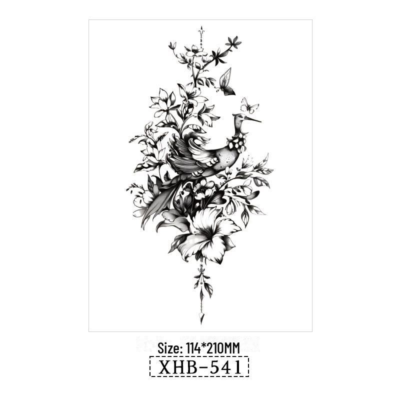 Vattentäta Svarta Djur Halvarm Tatuering Klistermärken