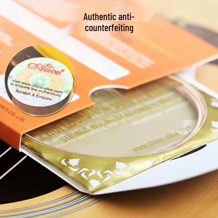 Alice AW436 Phosphor Bronze Folk Acoustic Guitar Strings - Coated, Anti-rust, Complete Set with Accessories