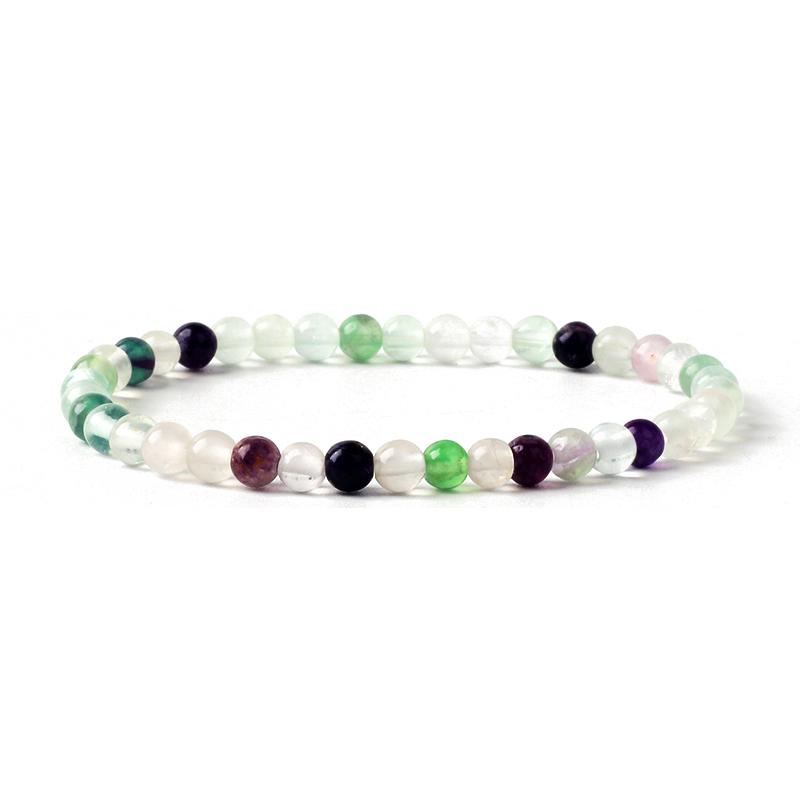 4MM Reiki Amethyst Aquamarines Stretch Bracelets for Women Chakra Natural Stone Beaded Bracelet Men Quartz Agate Jewelry Pulsera