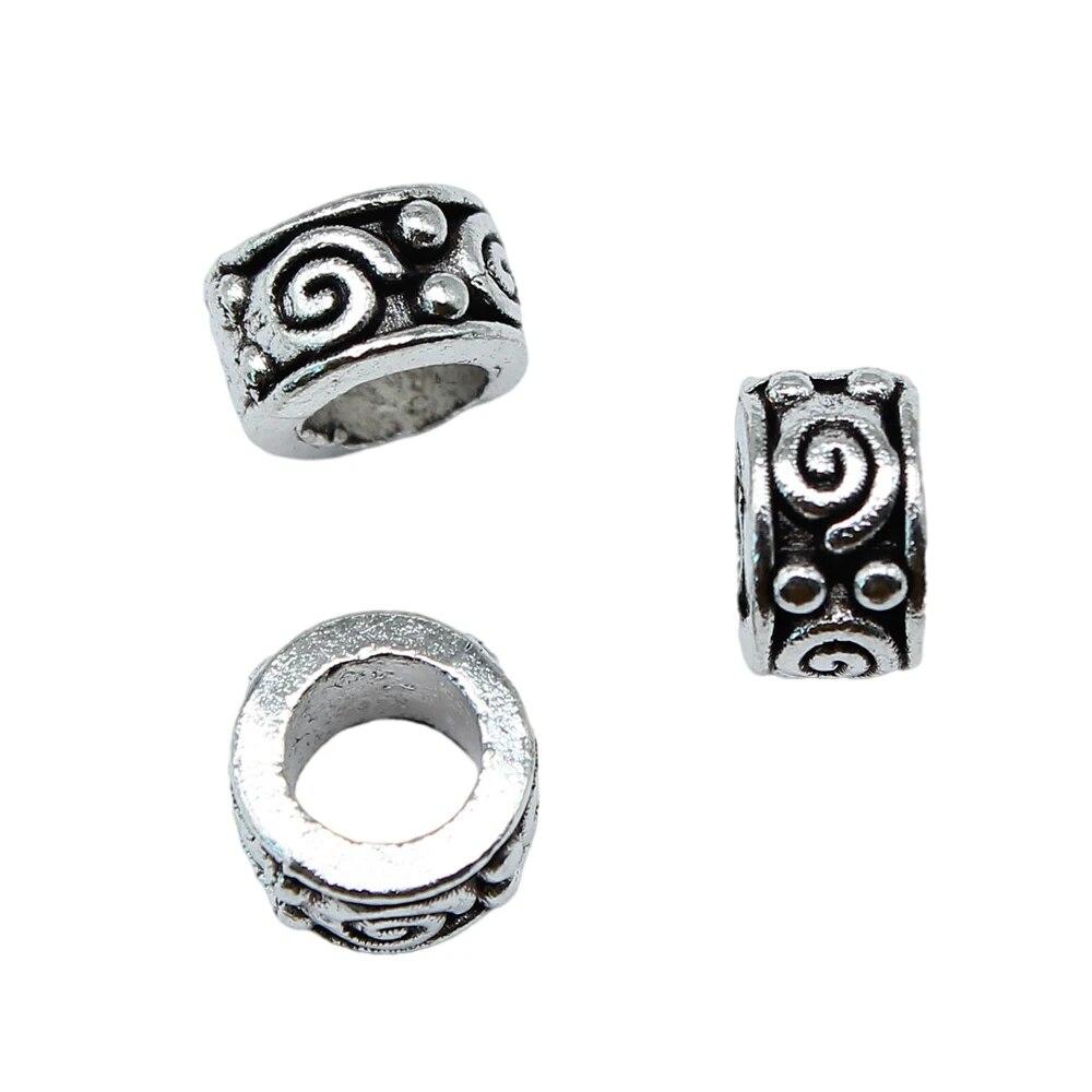 

Бусины с большими отверстиями, свободные бусины-разделители, мужские аксессуары, украшения ручной работы для мужчин A08-10pcs-8x8x5mm