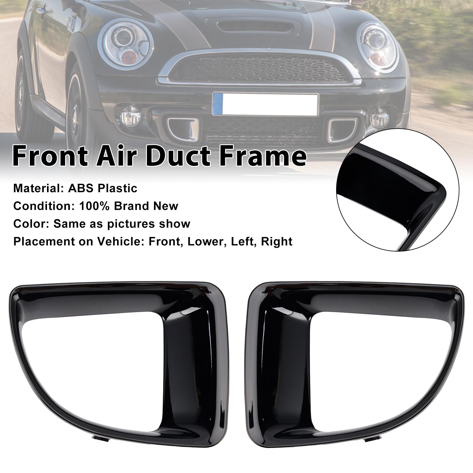 

Gloss Black Front Air Duct Frame 51117255117 Fit Mini R55 R56 R57 R58 R59 JCW S