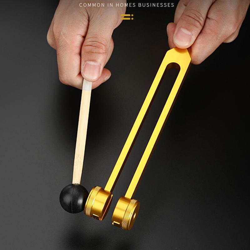Tuning Fork 128 Hz Tuning Fork with Pouch Hammer Repair Wrench Non-Magnetic Aluminum Alloy Tuning Fork Professional