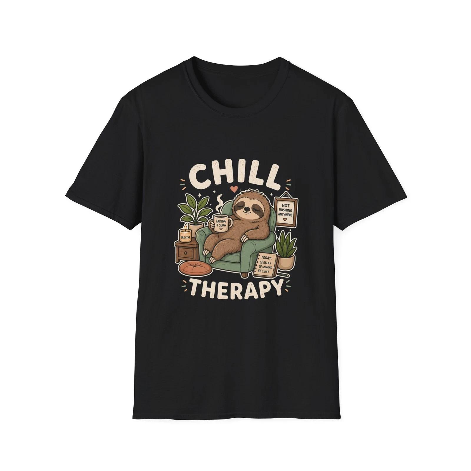 Chill Therapy Sloth Children s Children s T  Children s T-shirt | Relaxing Funny Tee 100
