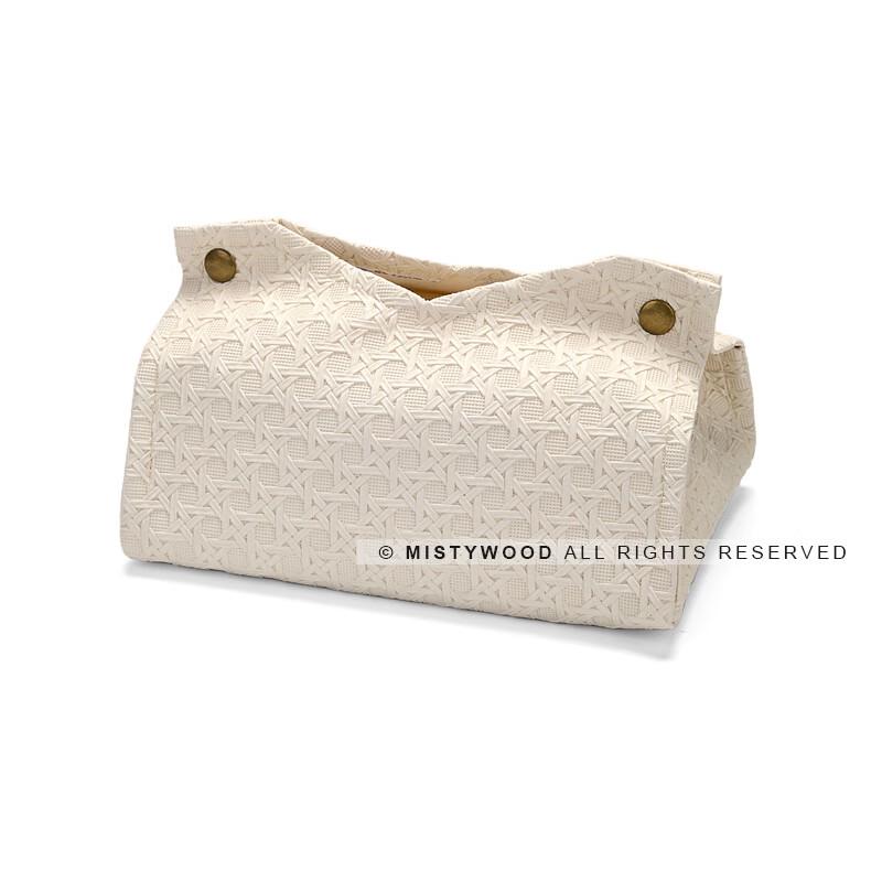 Ally Series Luxury Mica White Tissue Box