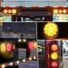 Ygmylandbb LED LKW Heckanhänger Heck Universal Rund Blinker Gelb mit Muster für und Satz von 2 Leuchten, Leuchten, 24V, Signale, Linsen, LKWs,