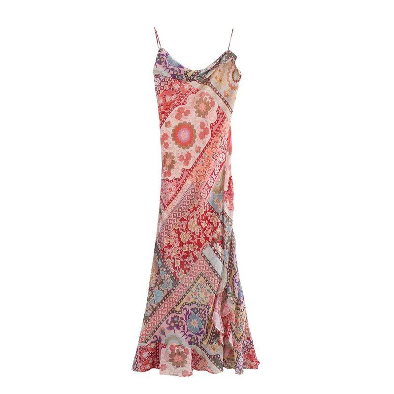 

Kaslead New Arrival Women s Clothing Fashion Style Silm Patchwork Printing Slip Dress 2587158 330 Color L