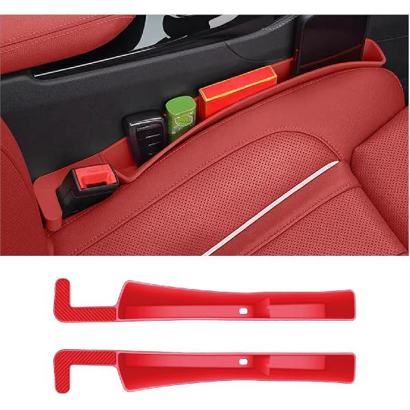 2PCS Car Seat Gap Filler, Automotive Seat Organizer Fill The Gap Between Seat and Console, Universal Car Storage Box erts Fill The Gap Between Seat